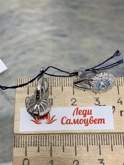 *Серьги Голубой Топаз арт. 02-0895/00ТБ-00-891 Вес 4,83 г - фото 282630