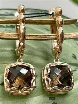 *Серьги Дымчатый Кварц арт. 02-2337/00РТ-06-086 вес 5,19 г - фото 282788