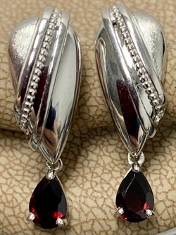 *Серьги Гранат Пироп арт. 02-2208/00ГР-00-899 Вес 4,18 г - фото 282813