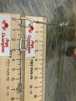 *Серьги Горный Хрусталь арт. 02-2169/00ГХ-00-611 вес 4,84 г - фото 282863