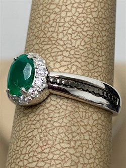 *Кольцо р.17,5 Зеленый Агат арт. 01-1934/00АГ-00-419 вес 3,23 г - фото 282871 *Кольцо р.17,5 Зеленый Агат арт. 01-1934/00АГ-00-419 вес 3,23 г - фото 282871