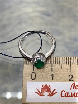 *Кольцо р.17,5 Зеленый Агат арт. 01-1934/00АГ-00-419 вес 3,23 г - фото 282876 *Кольцо р.17,5 Зеленый Агат арт. 01-1934/00АГ-00-419 вес 3,23 г - фото 282876