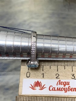 *Кольцо р.17,5 Голубой Топаз арт. 01-1913/00ТБ-00-859 Вес 3,62 г - фото 282881