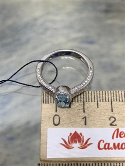 *Кольцо р.17,5 Голубой Топаз арт. 01-1913/00ТБ-00-859 Вес 3,62 г - фото 282887