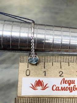 *Кольцо р.18 Голубой Топаз арт. 01-1575/00ТБ-00-833 Вес 1,58 г - фото 282922