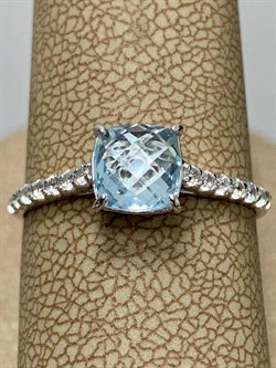*Кольцо р.18 Голубой Топаз арт. 01-1575/00ТБ-00-833 Вес 1,58 г - фото 282924