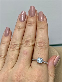 *Кольцо р.18 Голубой Топаз арт. 01-1575/00ТБ-00-833 Вес 1,58 г - фото 282926