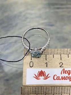 *Кольцо р.18 Голубой Топаз арт. 01-1575/00ТБ-00-833 Вес 1,58 г - фото 282928