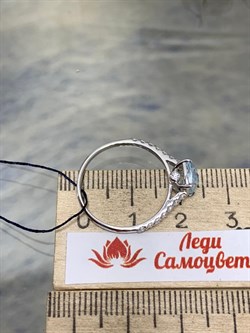 *Кольцо р.18 Голубой Топаз арт. 01-1575/00ТБ-00-833 Вес 1,58 г - фото 282929