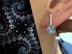 *Серьги Голубой Топаз арт. 02-1575/00ТБ-00-970 Вес 2,60 г - фото 282956