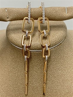 *Серьги Белый Фианит арт. 02-2631/00КЦ-60-468 вес 5,57 г - фото 283174 *Серьги Белый Фианит арт. 02-2631/00КЦ-60-468 вес 5,57 г - фото 283174