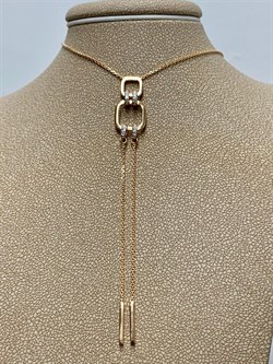 *Колье р.45-50 Белый Фианит арт. 06-2631/00КЦ-60-007 вес 3,34 г - фото 283217