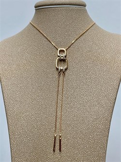 *Колье р.45-50 Белый Фианит арт. 06-2631/00КЦ-60-007 вес 3,34 г - фото 283218