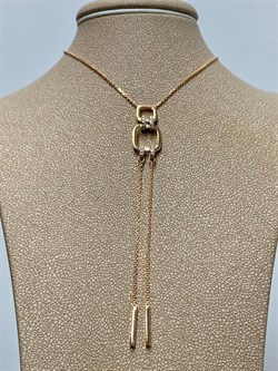 *Колье р.45-50 Белый Фианит арт. 06-2631/00КЦ-60-007 вес 3,34 г - фото 283219