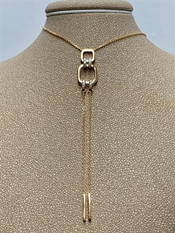 *Колье р.45-50 Белый Фианит арт. 06-2631/00КЦ-60-007 вес 3,34 г - фото 283220