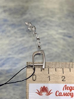 *Серьги Белый Фианит арт. 02-1792/00КЦ-00-506 вес 3,63 г - фото 283246