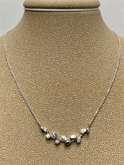 *Колье р.45 Белый Фианит арт. 06-1792/00КЦ-00-р45-624 вес 2,41 г - фото 283254