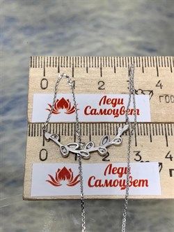 *Колье р.45 Белый Фианит арт. 06-1792/00КЦ-00-р45-624 вес 2,41 г - фото 283258