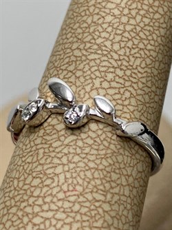 *Кольцо р.17,5 Белый Фианит арт. 01-1792/00КЦ-00-953 вес 1,95 г - фото 283260