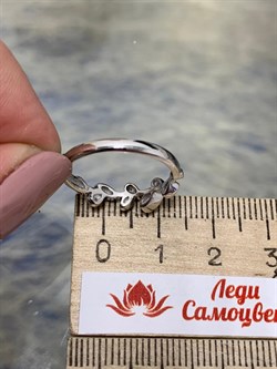 *Кольцо р.17,5 Белый Фианит арт. 01-1792/00КЦ-00-953 вес 1,95 г - фото 283263