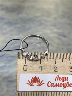 *Кольцо р.17,5 Белый Фианит арт. 01-1792/00КЦ-00-953 вес 1,95 г - фото 283264