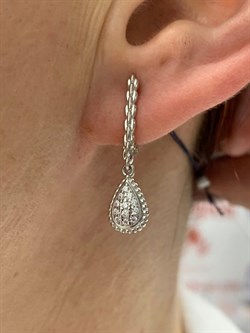 *Серьги Белый Фианит арт. 02-1646/00КЦ-00-920 вес 3,03 г - фото 283283