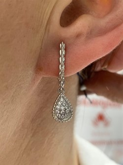 *Серьги Белый Фианит арт. 02-1646/00КЦ-00-920 вес 3,03 г - фото 283284