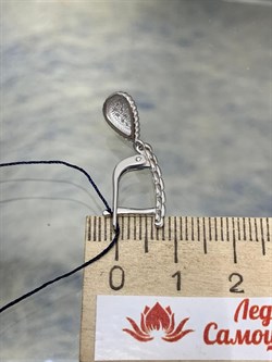 *Серьги Белый Фианит арт. 02-1646/00КЦ-00-920 вес 3,03 г - фото 283285