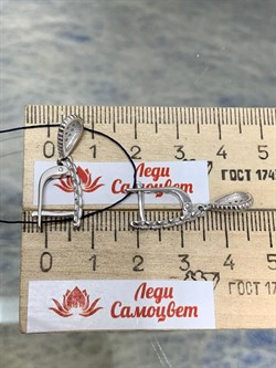 *Серьги Белый Фианит арт. 02-1646/00КЦ-00-920 вес 3,03 г - фото 283286