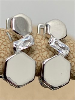 *Серьги Белый Фианит арт. 02-1639/00КЦ-00-835 вес 2,53 г - фото 283301 *Серьги Белый Фианит арт. 02-1639/00КЦ-00-835 вес 2,53 г - фото 283301