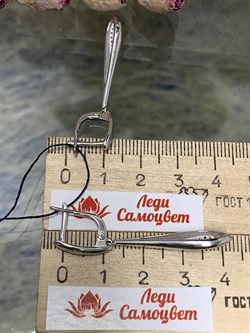 *Серьги Белый Фианит арт. 02-1308/00КЦ-00-230 вес 5,62 г - фото 283315