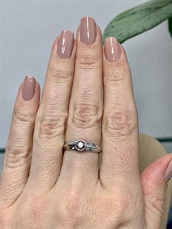 *Кольцо р.17 Белый Фианит арт. 01-0699/00КЦ-00-905 вес 2,14 г - фото 283366