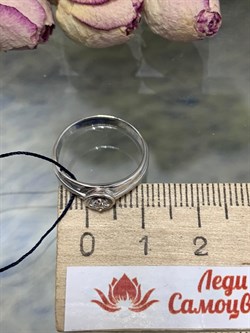 *Кольцо р.17 Белый Фианит арт. 01-0699/00КЦ-00-905 вес 2,14 г - фото 283374