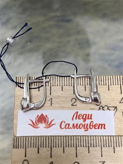 *Серьги Белый Фианит арт. 02-0699/00КЦ-00-407 вес 3,28 г - фото 283382