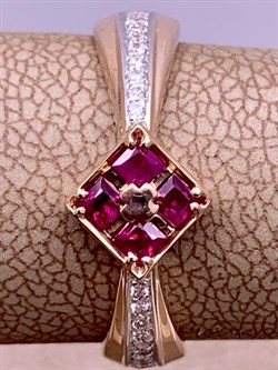 *Кольцо р.18 Рубин цв Красное арт. 1-107-486-03-479 вес 3,3 г - фото 283417 *Кольцо р.18 Рубин цв Красное арт. 1-107-486-03-479 вес 3,3 г - фото 283417