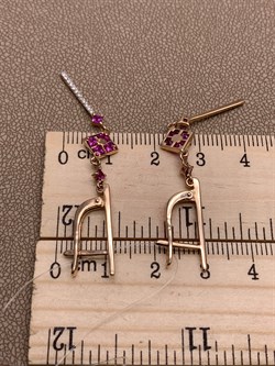 *Серьги Рубин цв Красное арт. 2-107-486-03-815 вес 3,29 г - фото 283424 *Серьги Рубин цв Красное арт. 2-107-486-03-815 вес 3,29 г - фото 283424