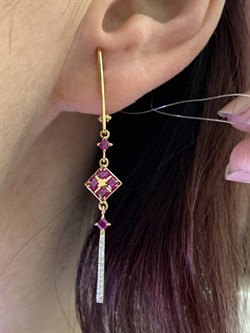 *Серьги Рубин цв Красное арт. 2-107-486-03-815 вес 3,29 г - фото 283425 *Серьги Рубин цв Красное арт. 2-107-486-03-815 вес 3,29 г - фото 283425