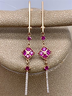 *Серьги Рубин цв Красное арт. 2-107-486-03-815 вес 3,29 г - фото 283427 *Серьги Рубин цв Красное арт. 2-107-486-03-815 вес 3,29 г - фото 283427