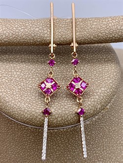 *Серьги Рубин цв Красное арт. 2-107-486-03-815 вес 3,29 г - фото 283428 *Серьги Рубин цв Красное арт. 2-107-486-03-815 вес 3,29 г - фото 283428