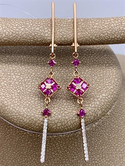 *Серьги Рубин цв Красное арт. 2-107-486-03-815 вес 3,29 г - фото 283429 *Серьги Рубин цв Красное арт. 2-107-486-03-815 вес 3,29 г - фото 283429