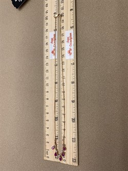 *Колье р.40 Рубин цв Красное арт 6-311-03-904 вес 4,12 г - фото 283432