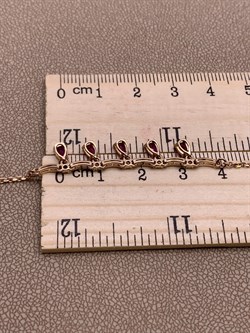 *Колье р.40 Рубин цв Красное арт 6-311-03-904 вес 4,12 г - фото 283436