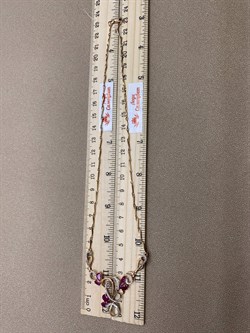 *Колье р.45 Рубин цв Красное арт 6-149-03-315 вес 10,32 г - фото 283442