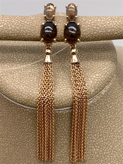 *Серьги Раухтопаз Дымчатый Кварц цв Красное арт. 02-2-676-0400-010-670 вес 5,63 г - фото 283541 *Серьги Раухтопаз Дымчатый Кварц цв Красное арт. 02-2-676-0400-010-670 вес 5,63 г - фото 283541