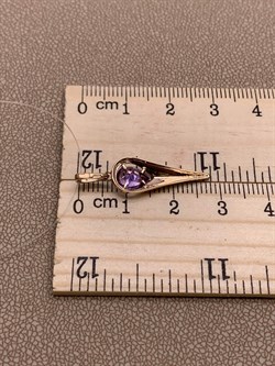 *Подвеска Александрит синт. цв Красное арт. 10-1-100-48-630 вес 0,9 г - фото 283934