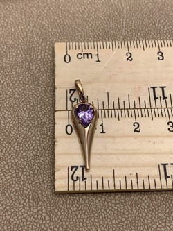 *Подвеска Александрит синт. цв Красное арт. 10-1-100-48-630 вес 0,9 г - фото 283935