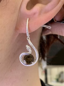 *Серьги Змеи Дымчатый Кварц арт. 02-4667-00-202-0200-68-251 вес 5,91 г - фото 284047 *Серьги Змеи Дымчатый Кварц арт. 02-4667-00-202-0200-68-251 вес 5,91 г - фото 284047