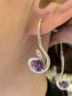 *Серьги Змеи Аметист арт. 02-4667-00-203-0200-68-366 вес 5,85 г - фото 284148 *Серьги Змеи Аметист арт. 02-4667-00-203-0200-68-366 вес 5,85 г - фото 284148