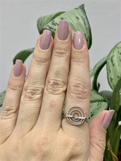 *Кольцо р.18,5 Белый Фианит арт. CVAN3-165 вес 1,82 г - фото 284165