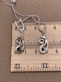 *Серьги Кошки Дымчатый Кварц арт. 02-4644-00-202-0200-68-110 вес 4,04г - фото 284209 *Серьги Кошки Дымчатый Кварц арт. 02-4644-00-202-0200-68-110 вес 4,04г - фото 284209